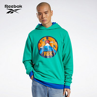 Reebok锐步 CL RSC GR HOODIE男女运动连帽卫衣 GH3705_绿色 A/XL