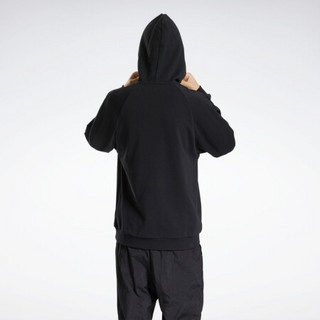 Reebok锐步 运动经典CL PVT SWT HOOD男女休闲带帽衫 GP4784_黑色 A/XL