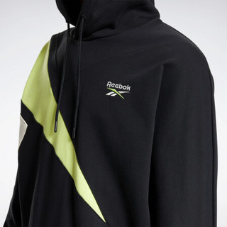 Reebok锐步 运动经典CL PVT SWT HOOD男女休闲带帽衫 GP4784_黑色 A/XL