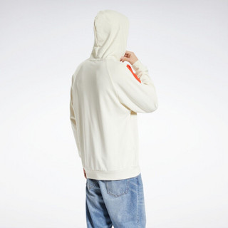 Reebok锐步 运动经典CL PVT SWT HOOD男女休闲带帽衫 GP4782_米色/橘色 A2XL