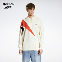 Reebok锐步 运动经典CL PVT SWT HOOD男女休闲带帽衫 GP4782_米色/橘色 A/XL