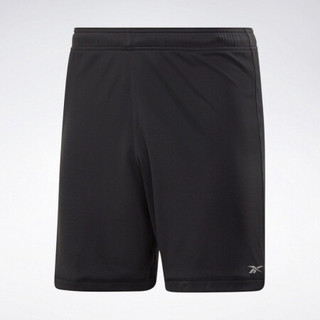 Reebok锐步 运动健身RE BASIC 7 INCH SHORT男子短裤五分裤 FT1056_黑色 A/S