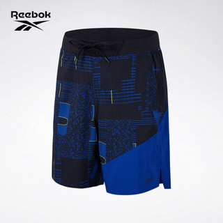 Reebok锐步 运动健身LM Epic Ltwt AOP男子短裤五分裤 GJ6444_海军蓝 A/2XL