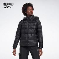 Reebok锐步官方运动健身女子短款连帽羽绒服秋冬 FU1690_黑色 A/XS