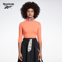 Reebok锐步 运动经典RCPM CROPPED MOCKNECK女子长袖卫衣 GF7185_橘色 A/XS