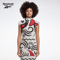 Reebok锐步 运动经典RCPM MESH DRESS AOP女子连衣裙 GE4163_白色/红色/黑色 A/XS