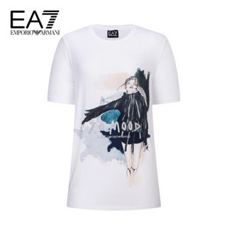 阿玛尼EA7 EMPORIO ARMANI奢侈品女装21春夏EA7女士T恤衫 3KTT62-TJ28Z WHITE-1100白色 S