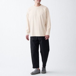 MUJI 无印良品 Labo系列 男女款圆领长袖T恤 BFB26A1S 象牙色 XXS-XS