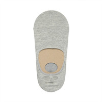 無印良品 MUJI 無印良品  女式 脚跟带防滑 薄款 隐形船袜 灰色 23-25cm