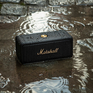 马歇尔（Marshall）EMBERTON音箱便携式无线蓝牙家用户外防水小音响  黑金色