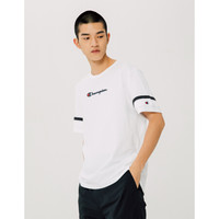 Champion2021新款男士草写LOGO圆领短袖T恤 EM-TTS14 白色 XL