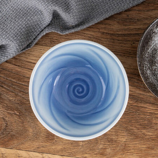 美浓烧（Mino Yaki）5英寸日本进口陶瓷复工天目釉日式单个斗笠碗米饭碗套碗餐具套装 5英寸