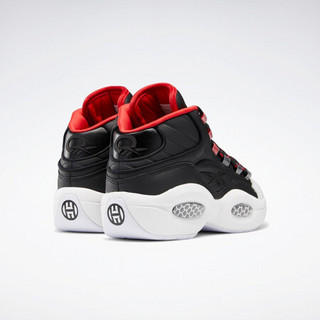 Reebok 锐步 Question Mid Iverson Harden三方联名款 中性篮球鞋 FZ1365 黑色/红色 42.5