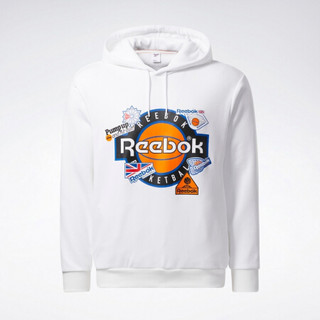 Reebok锐步 运动经典CL DE BB HOODIE男女连帽卫衣 GV0283_白色 A/L