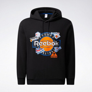 Reebok锐步 运动经典CL DE BB HOODIE男女连帽卫衣 GV0284_黑色 A3XL