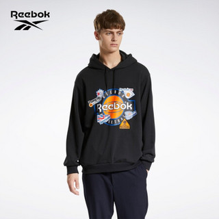 Reebok锐步 运动经典CL DE BB HOODIE男女连帽卫衣 GV0284_黑色 A3XL