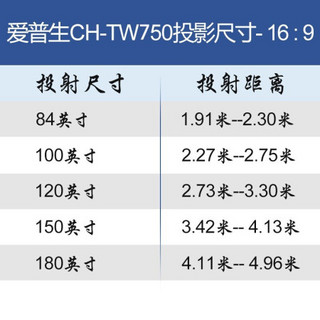 爱普生（EPSON）投影仪家用1080P全高清3D无线wifi 手机投屏家庭影院投影机 CH-TW750(3400流明 无线 侧投） 官方标配+100英寸电动遥控幕