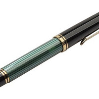 Pelikan 百利金 Souveran M400 钢笔 14K金F尖 F Plume 黑色/绿色