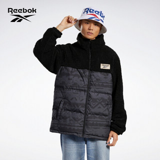 Reebok锐步 运动经典CL LODGE FL DOWN JKT男女羽绒服 GE1957_黑色/深灰色 A/L