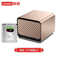 Lenovo 联想 个人云 X1 五盘位NAS存储 (N4020、2GB、希捷酷狼6TB*2）