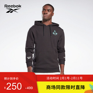 Reebok锐步 运动经典 刺客信条 HOODIE - ACV男女连帽卫衣 GS4922_黑色 S