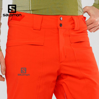 萨洛蒙（Salomon）男女款 户外运动防水透气多功能滑雪长裤 BRILLIANT PANT 橘红色 C14382 S
