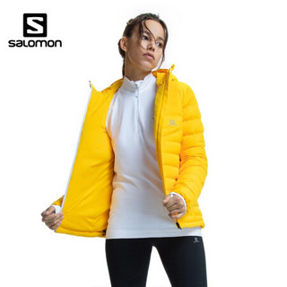 萨洛蒙（Salomon）男女款 户外运动休闲防泼水轻薄保暖舒适羽绒服 CN HALO DOWN 黄色 201020 S