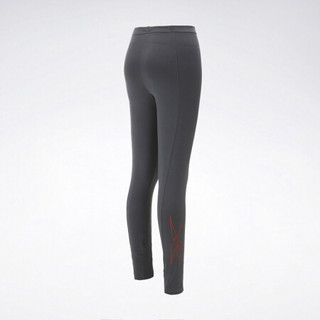 Reebok锐步 运动经典LOGO LEGGING女子紧身裤 H25150_灰色 A/XL