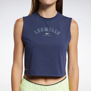 Reebok锐步 运动健身LM BC VECTOR CROP TANK女子莱美运动背心 GV2011_藏青色 A/XL