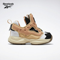 Reebok锐步 新年运动经典PUMP FURY INF功夫熊猫婴童低帮休闲鞋 GZ8642-浅棕色/黑色/白色/米黄色 25