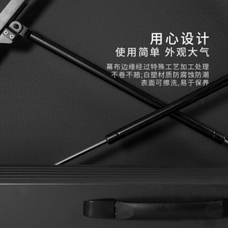 地拉幕布家用办公便携移动高清屏幕支架落地式升降幕家庭影院白玻纤金属白塑 高清金属 92英寸(16:10)