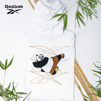 Reebok锐步 新年中国红运动经典KFP HOODIE功夫熊猫男女连帽卫衣 H18403_白色 A/S