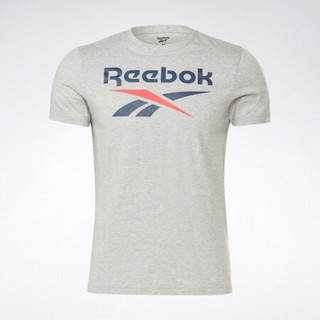 Reebok 锐步 Graphic Series Reebok Stacked 男子运动T恤 GI8515 灰色 M