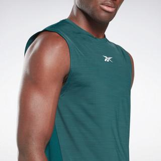 Reebok锐步 运动健身TS Activchill Sleeveless男子运动背心 GJ6395_深绿色 A/S