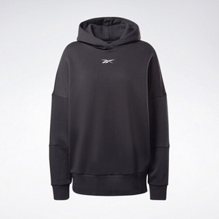 Reebok锐步 运动健身SR Oversized Hoodie女子连帽卫衣 GM9071_黑色 A/XS