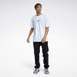 Reebok 锐步 CL GLITCH TEE 中性运动T恤 GL1663 白色 M