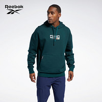 Reebok锐步 运动健身LM Dreamblend Cotton Hood莱美男女连帽卫衣 GN5971_深绿色 A/S