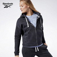 Reebok锐步 运动健身TE Marble FZ女子长袖T恤套头衫 EC2328_黑灰色 L