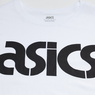 ASICS亚瑟士时尚运动T恤 男装 A16009-0190 白色/黑色 M(成人)