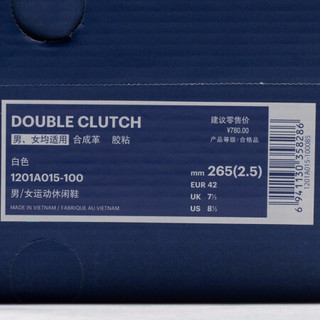 ASICS亚瑟士运动鞋男女鞋加绒保暖休闲鞋DOUBLE CLUTCH  白色/蓝色 44