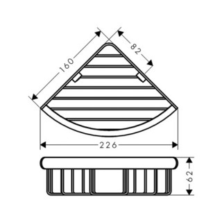 hansgrohe 汉斯格雅 罗格斯系列 41710007 角篮置物架