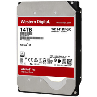 Western Digital 西部数据 红盘Pro系列 3.5英寸 企业级硬盘 14TB (SMR、7200rpm、256MB) WD141KFGX