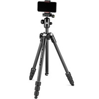 Manfrotto 曼富图 ELEMENT MII 碳纤维三脚架套装 黑色 手机夹