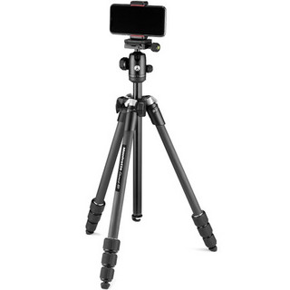 Manfrotto 曼富图 ELEMENT MII 碳纤维三脚架套装 黑色 手机夹