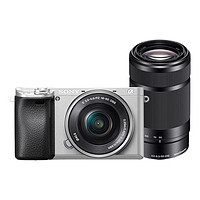 SONY 索尼 Alpha 6300L APS-C画幅 微单相机 银色 E 55-210mm F4.5 OSS 变焦镜头+E PZ 16-50mm F3.5 OSS 变焦镜头 双头套机