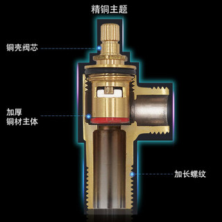 欧帝奴（OUDINU）全铜三角阀止水阀进水阀  阀门开关 冷热两用角阀 套装五只装全铜三角阀