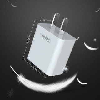 REMAX睿量 苹果充电器头2.1A 安卓快充手机平板电源适配器插头适用华为荣耀小米oppo 白色2.1A快充