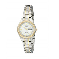 西铁城(CITIZEN)EW3144-51A光动能盘女士石英手表 钢链腕表日期显示 星期显示27mm