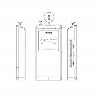 飞利浦（Philips） AM/FM便携式袖珍收音机 带入耳式耳机 外放 需要电池 送老人佳品 灰色