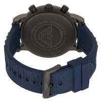 Emporio Armani阿玛尼男士石英腕表不锈钢材质硅胶表带计时功能 28mm AR11023